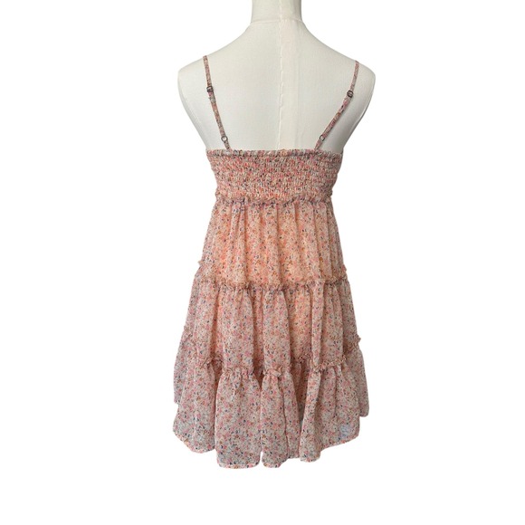 Aeropostale Tiered Ruffle Babydoll Sleeveless Coquette Floral Cottagecore Dress - Picture 3 of 6
